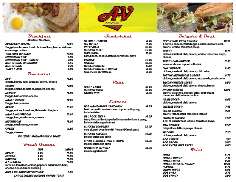 take out menu cover